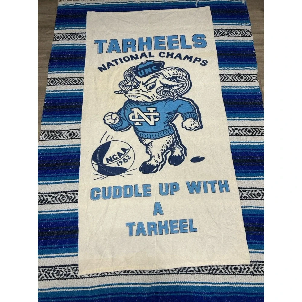 Vintage NCAA 1982 National Champions North Carolina Tar Heels Beach Towel